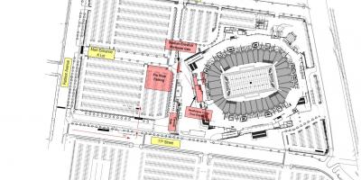 リンカーンの金融分野の駐車場を地図