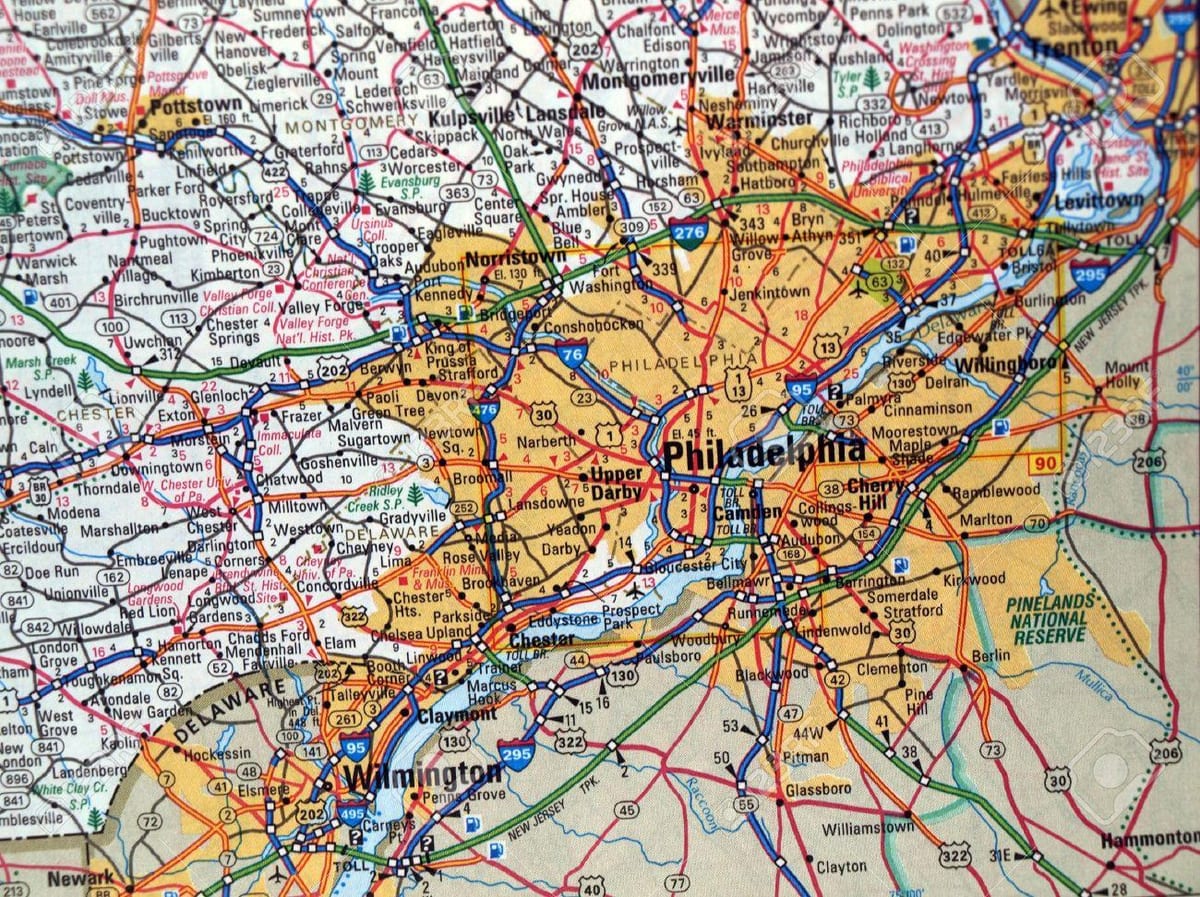 地図のPhiladelphia pa
