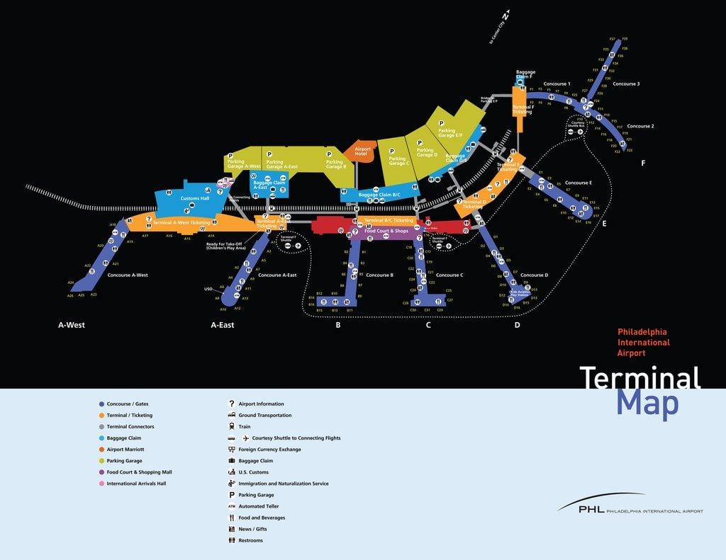 フィラデルフィア空港経済の駐車場を地図