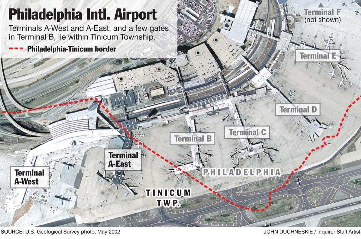フィラデルフィア国際空港地図