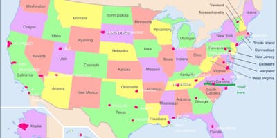米国フィラデルフィアの地図