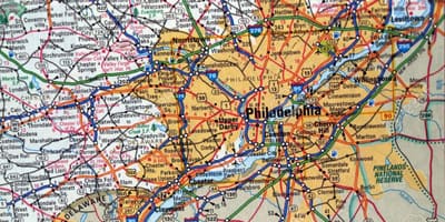 地図のPhiladelphia pa