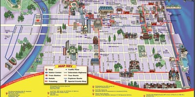 フィラデルフィアの観光ツアーの地図