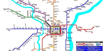 フィラデルフィア公共交通機関の地図
