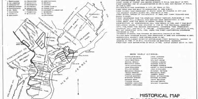 フィラデルフィア郡の地図