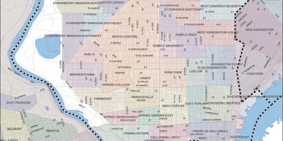 地図のフィラデルフィアbadlands