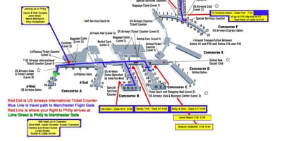 空港地図フィラデルフィア