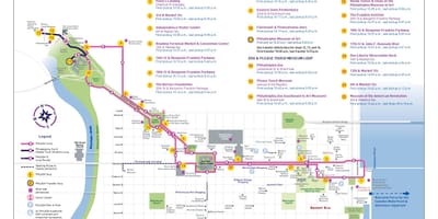 ビッグバスツアーフィラデルフィアの地図